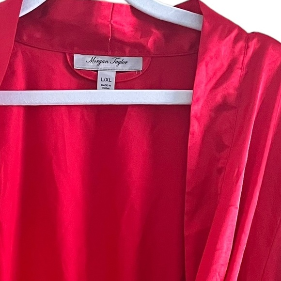 MORGAN Taylor Red Waist Tie Robe Size XL - Picture 4 of 5